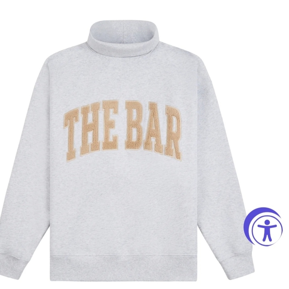 The Bar Light Gray Sweatshirt with Tan Logo
